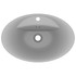 Luksuzni ovalni umivaonik mat svjetlosivi 58,5 x 39 cm keramički