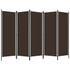 Sobna pregrada s 5 panela smeđa 250 x 180 cm Sobna pregrada s 5 panela smeđa 250 x 180 cm