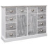 Komoda s 10 ladica siva 113 x 30 x 79 cm drvena 284173 Komoda s 10 ladica siva 113 x 30 x 79 cm drvena 284173