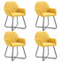 Blagovaonske stolice od tkanine 4 kom žute 277108