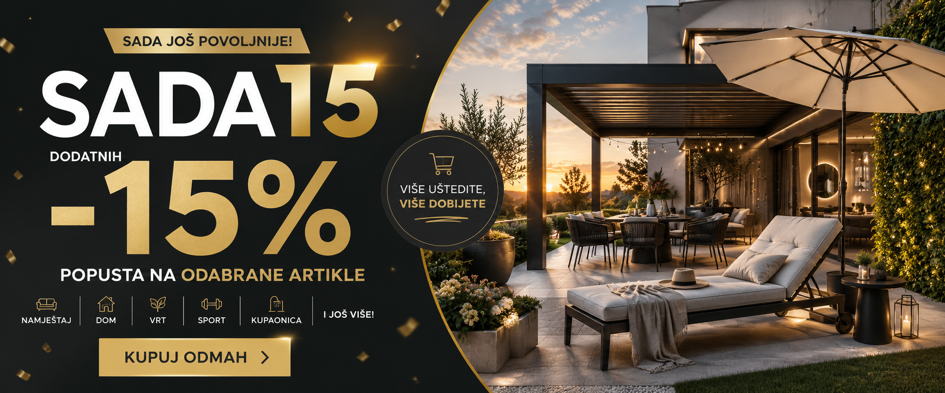 SADA15 – 15% popusta na odabrane artikle