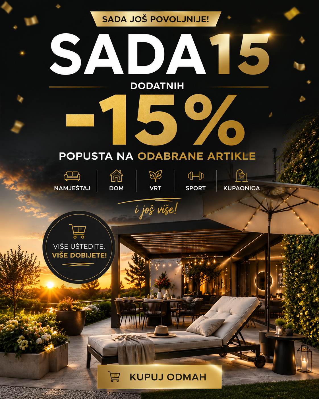 SADA15 – 15% popusta na odabrane artikle