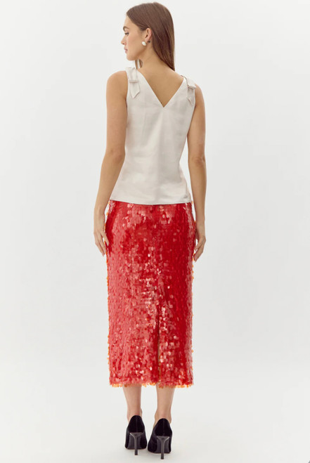 Rianna Red Pencil Skirt