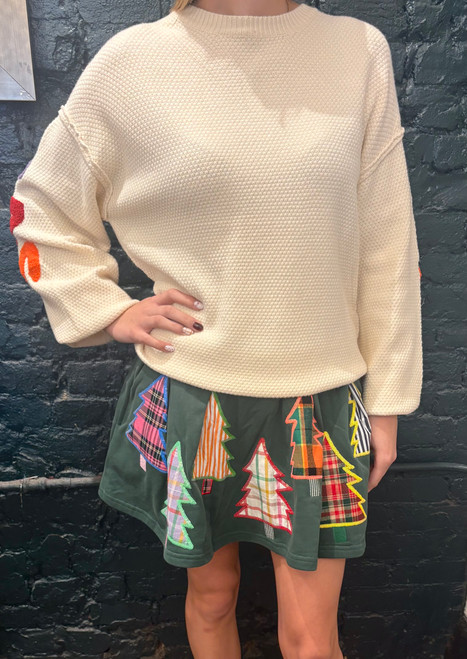 Green Multi Plaid Christmas Tree Queen of Sparkles Skort