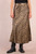 Metallic Leopard Silk Skirt