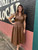 Cala Camel Leather Dress