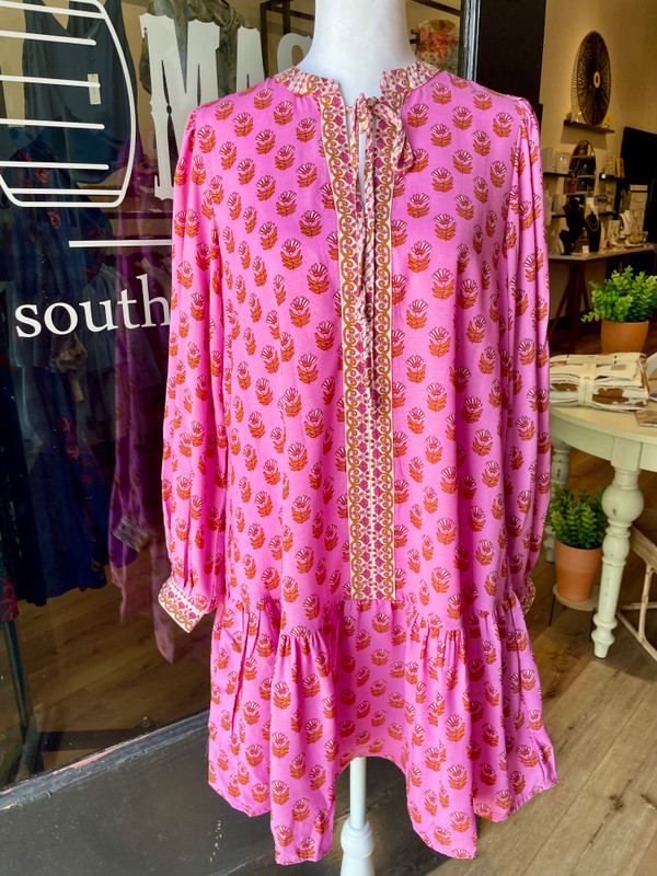 Natasha Pink Floral Dress