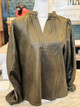 Gianna Olive Suede Top