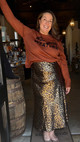 Metallic Leopard Silk Skirt