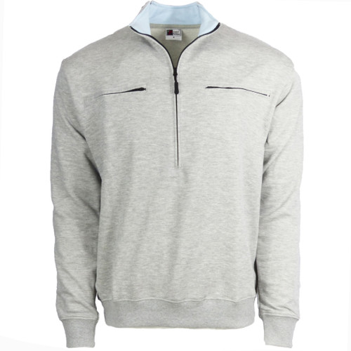 Men's chemotherapy sweat-shirt 5 zipper easy port access grey shirt
