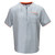 Men's  chemo shirt easy port access Short Sleeve grey polo shirt