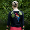 Tropical Cashmere Cardigan (Black)