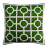 Fretwork Cushion (Deep Green)