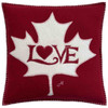 Maple Leaf Love Cushion (Red)