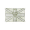 Velvet Small Union Jack Cushion (Cream)