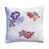 Linen Flower Cushion (White)