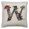 W Monogram Liberty Print Cushion (Cream)