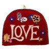 Floral Love Wool Tea Cosy (Red)