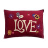 Linen Floral Love Cushion