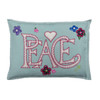 Linen Floral Peace Cushion