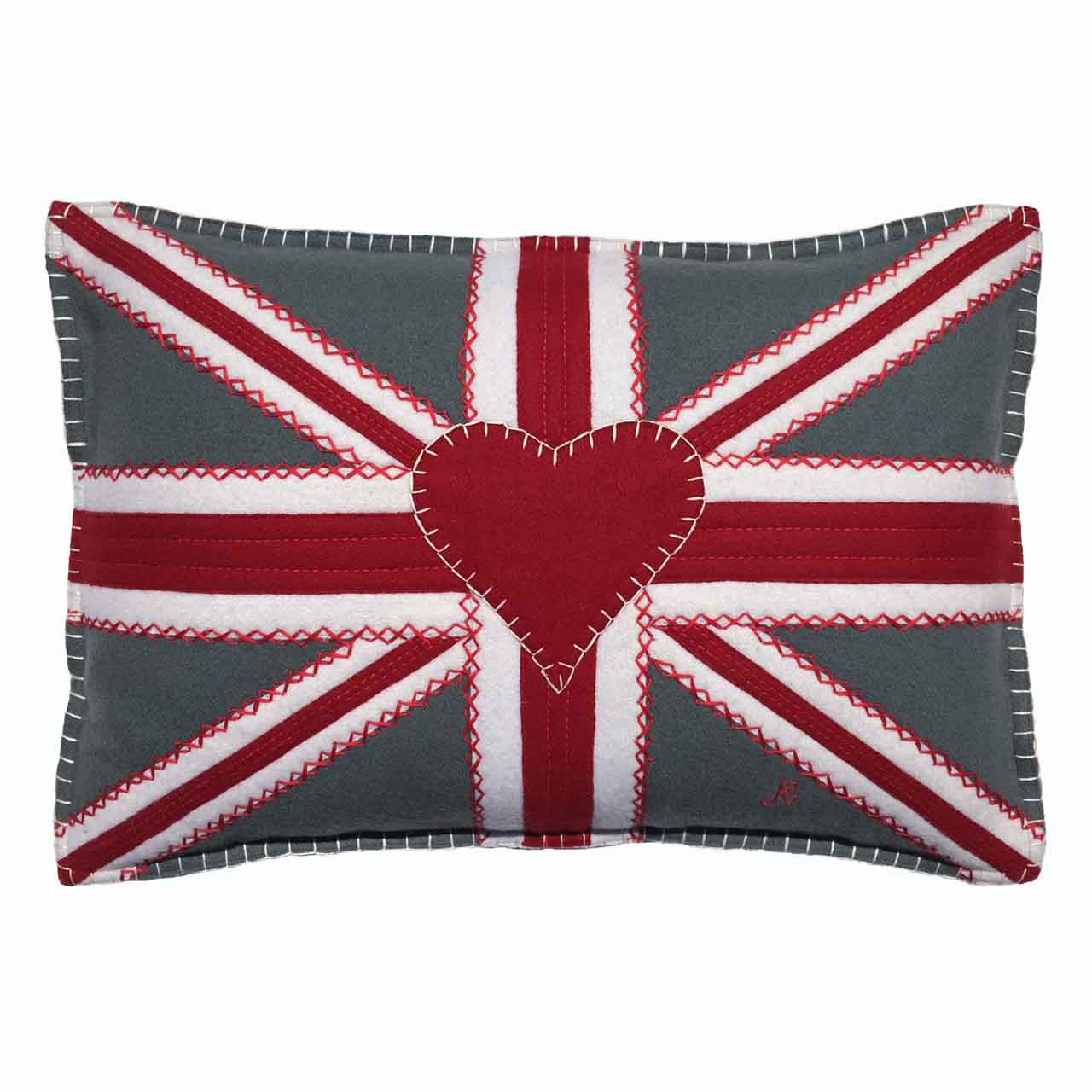 Luxury Designer Union Jack Grey cushion 