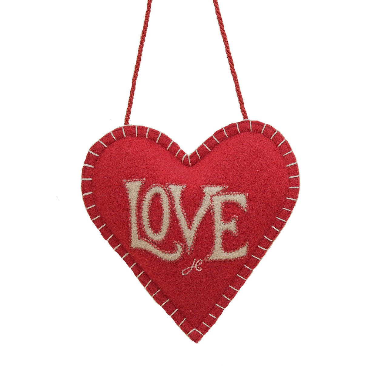 『 Love twiga heart 』by Gayo 32*41cm Red lavender hanging heart | Jan Constantine