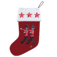 Sequin Marching Guards Christmas Stocking (Red) Sequin Marching Guards Christmas Stocking (Red)