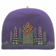 Cottage Border Tea Cosy Purple  Cottage Border Tea Cosy Purple