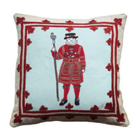 Vintage Beefeater Cushion (Cream/Duck Egg Blue)  Vintage Beefeater Cushion (Cream/Duck Egg Blue)