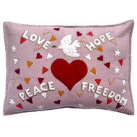 Love and Peace Cushion (Blush Pink) Love and Peace Cushion (Blush Pink)