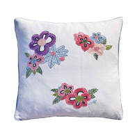 Linen Flower Cushion (White) Linen Flower Cushion (White)