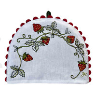 Strawberry Garland Tea Cosy (White)