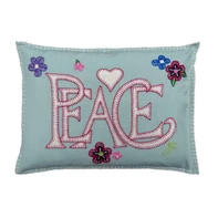 Linen Floral Peace Cushion