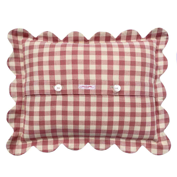 Gingham Scalloped Cushion (Pink) Gingham Scalloped Cushion (Pink)