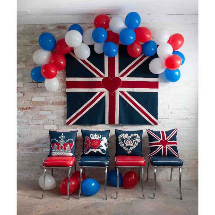  Union Jack Square Cushion (Navy)