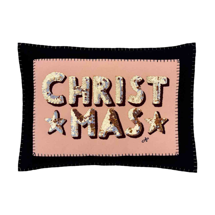 Sequin CHRISTMAS Cushion (Cinnamon)