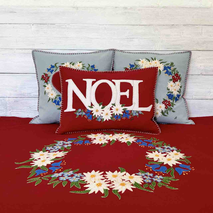 Edelweiss Noel Cushion (Red)