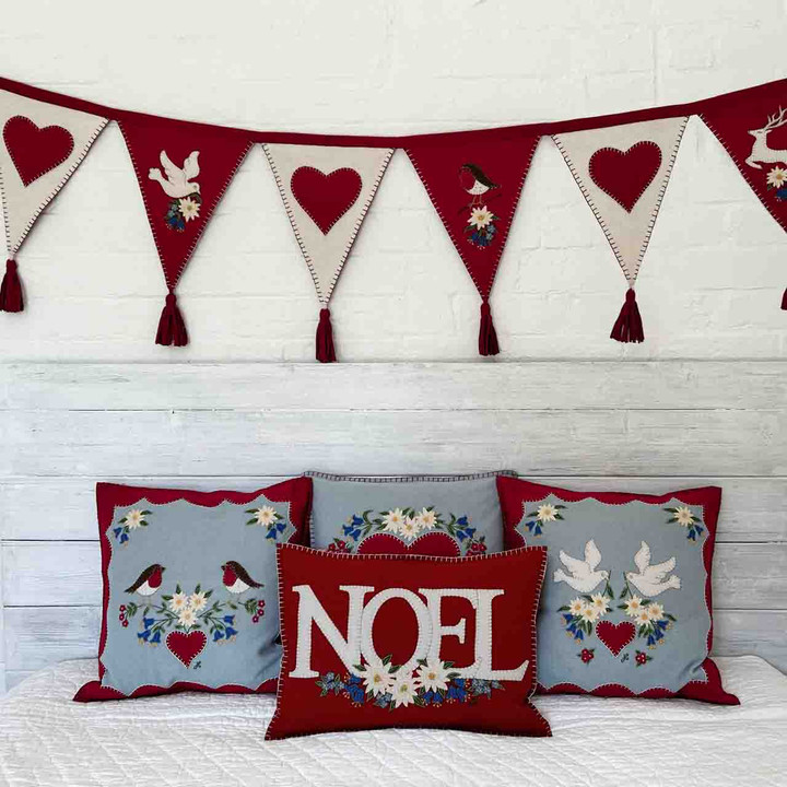 Edelweiss Noel Cushion (Red)