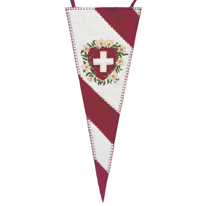Swiss Flag Pennant (Red / Cream)