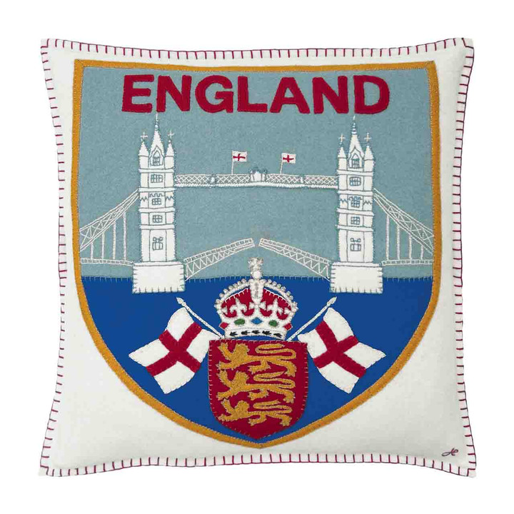 England Travel Badge Cushion