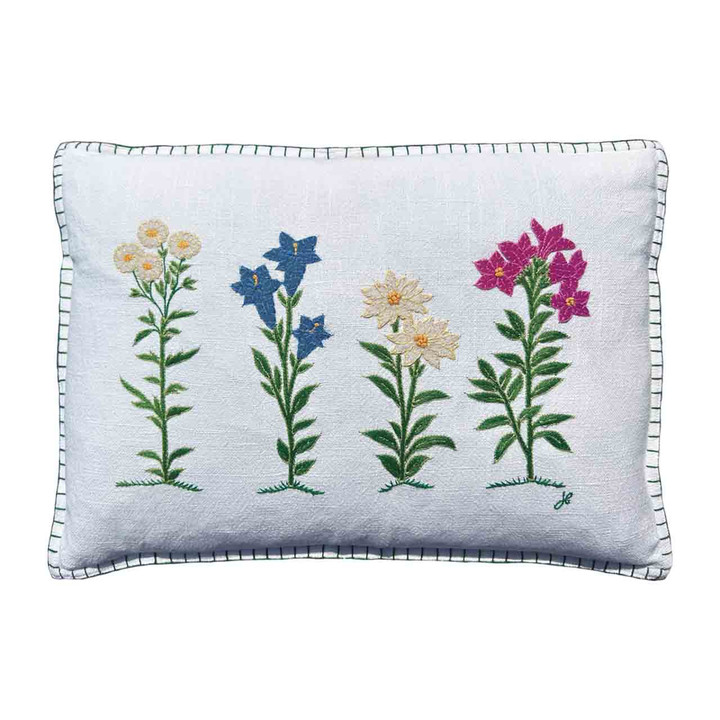 Alpine Botanical Cushion Cover (White)