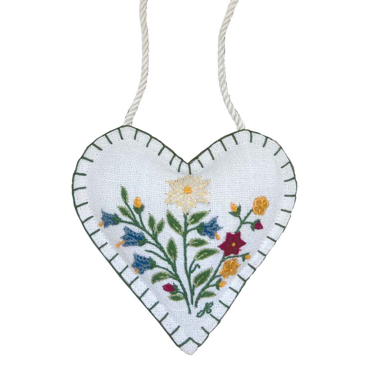 Wildflower Lavender Heart (White)