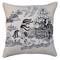 China Black Willow Pattern Cushion