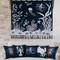 Marine theme luxurious navy will felt cushion with hand stitched cream appliqué crab motif.