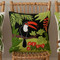 Black and orange tropical Toucan cushion, 46cm x 46cm