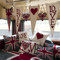 British Pop Art collection, Union Jack, Hearts, Love banners, cushions, throws and lavender bags