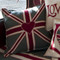 Hand-embroidered Union Jack cushion