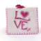 Love needle case, cream and pink