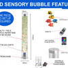 Sensory Bundle 150FS -Bubble Tube 150cm tall with Fibre Optic, Sofa Podium and Wall Bracket