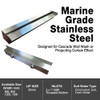 Marine Grade - 600mm Wide Water Wall Spillway Blade - 35mm Lip